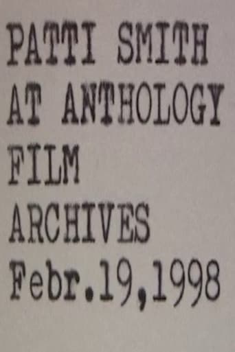 Patti Smith at Anthology Film Archives Febr. 19, 1998 afişi