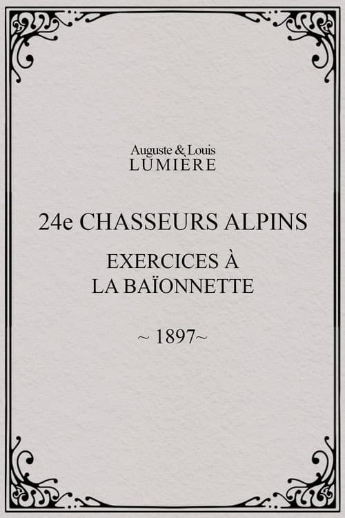 24e chasseurs alpins : exercices à la baïonnette afişi