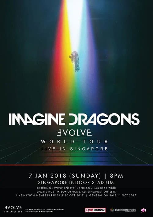 Imagine Dragons Evolve 2018 Live afişi