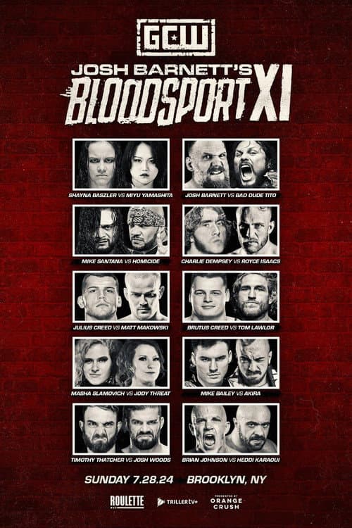 GCW Josh Barnett's Bloodsport XI afişi