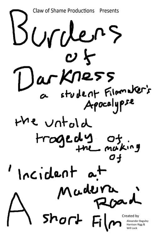 Burdens of Darkness: A Student Filmmaker's Apocalypse, The Untold Tragedy of The Making of 'Incident at Madeira Road - A Short Film' afişi