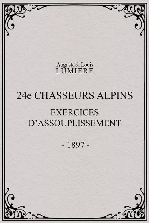 24e chasseurs alpins : exercices d’assouplissement afişi