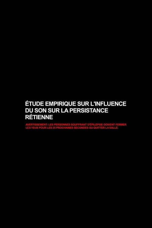 Étude empirique sur l'influence du son sur la persistance rétinienne afişi