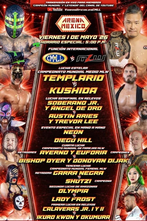 CMLL Viernes Espectacular - CMLL Vs. MLW 2026 afişi