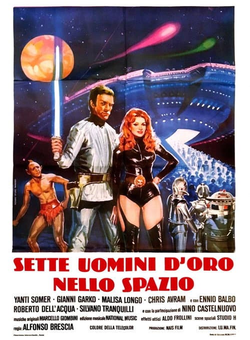 Sette uomini d'oro nello spazio afişi