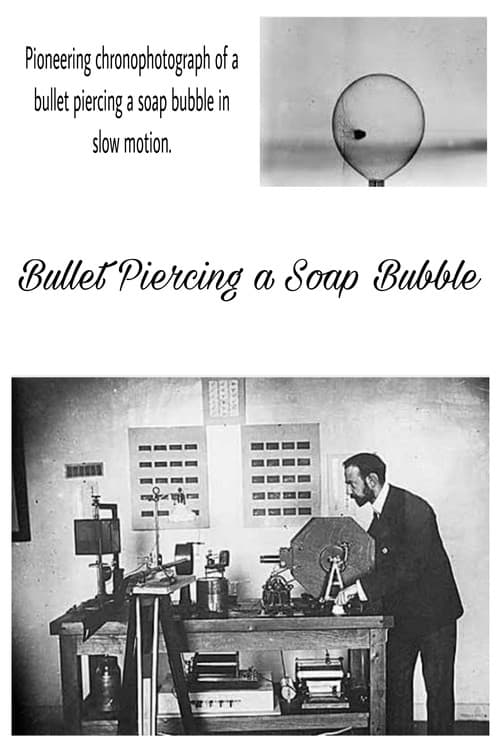Balle traversant une bulle de savon afişi