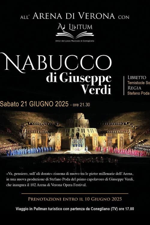 Giuseppe Verdi: Nabucco - Arena di Verona 2025 afişi