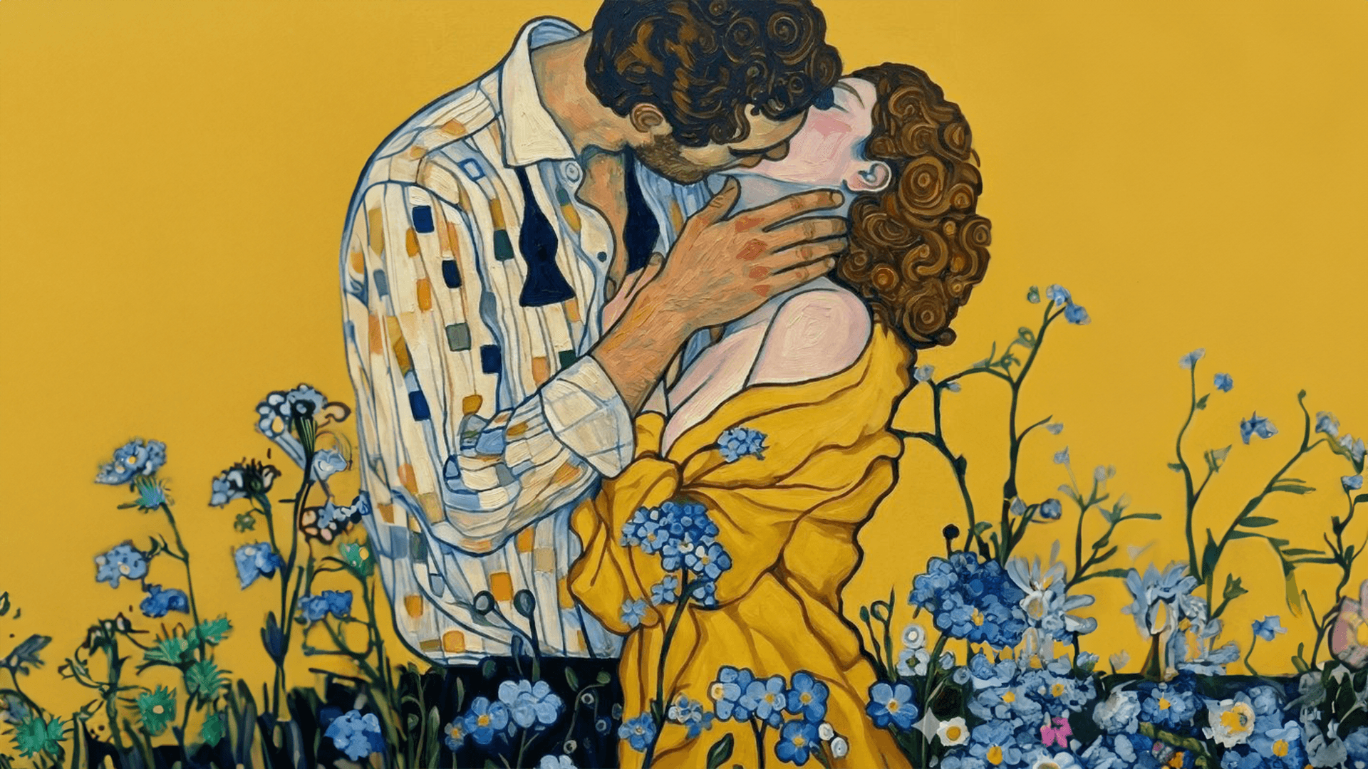 Resim - Klimt Modern Kiss