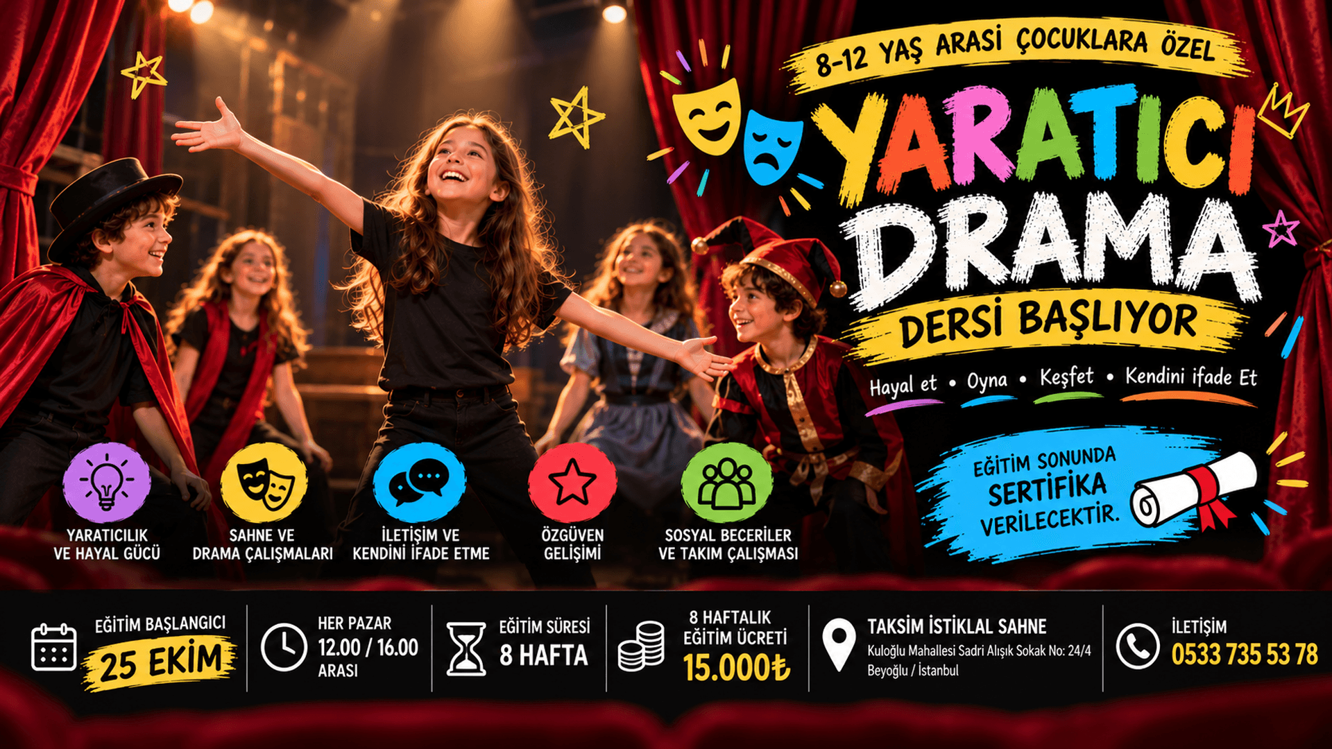 Çocuklar İçin Yaratıcı Drama Eğitimi