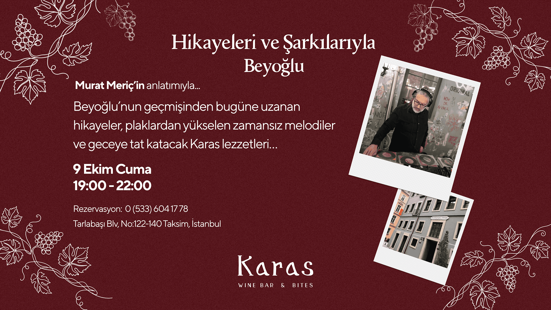 Murat Meriç ile Hikayeleri & Şarkılarıyla Beyoğlu