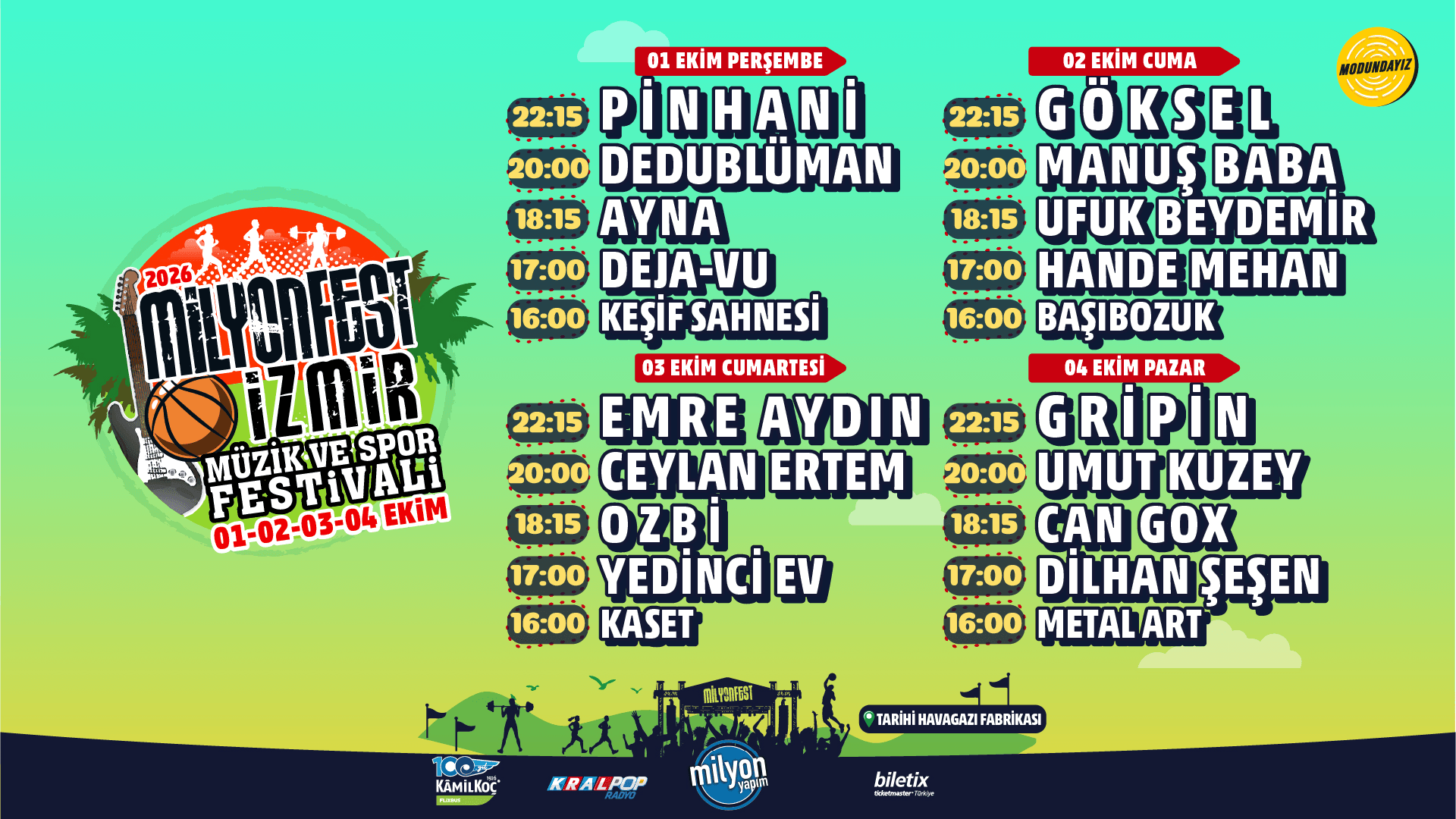 Milyonfest İzmir 2026 - VIP Kombine