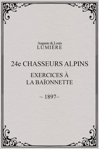 24e chasseurs alpins : exercices à la baïonnette afişi