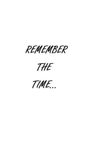 Remember the Time... afişi
