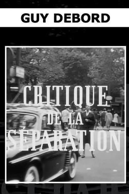 Critique de la séparation afişi