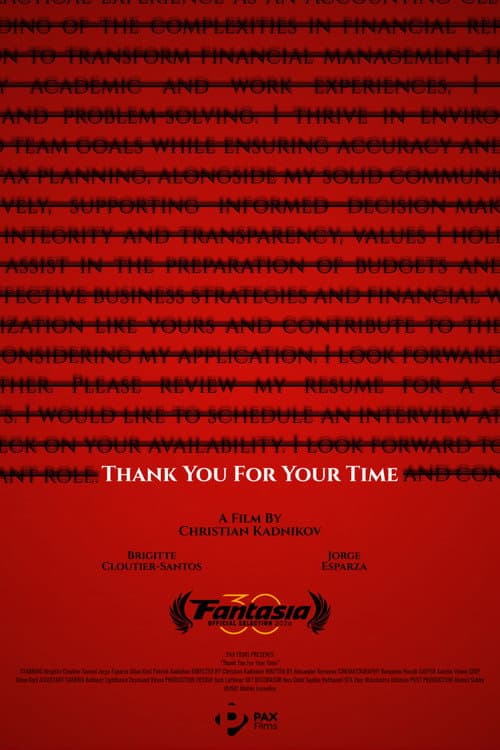 Thank You For Your Time afişi