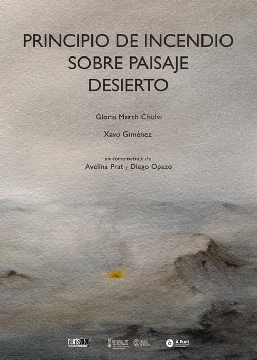 Beginning of Fire on Desert Landscape afişi