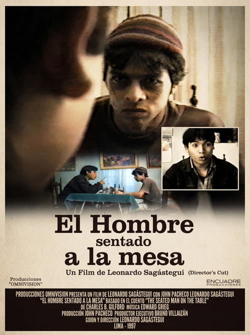 El hombre sentado a la mesa afişi