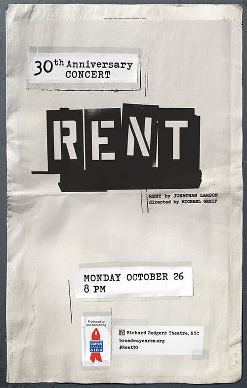Rent: 30th Anniversary Concert afişi