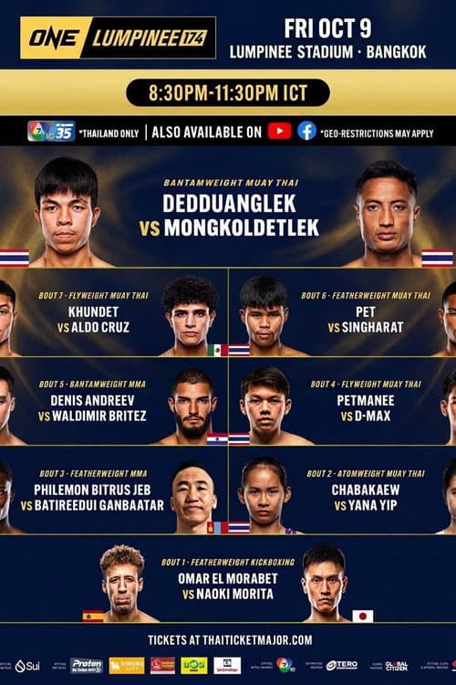 ONE Friday Fights 174: Dedduanglek vs. Mongkoldetlek afişi