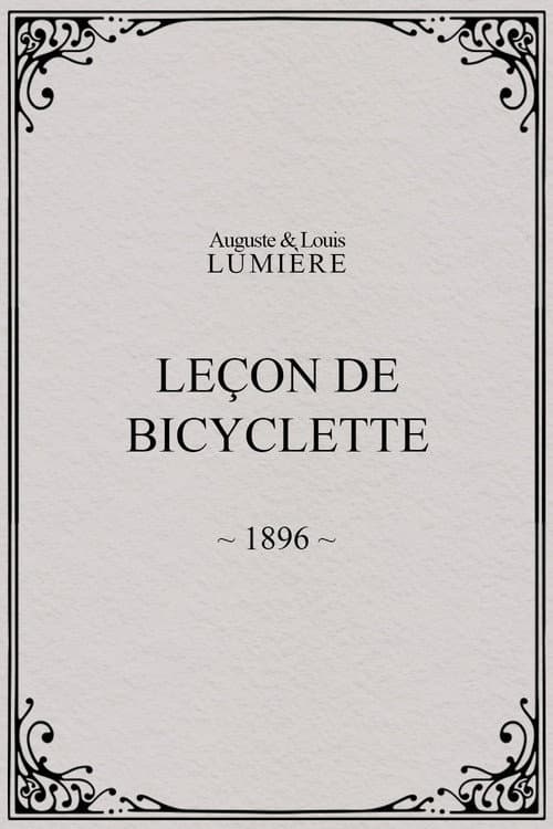 Leçon de bicyclette afişi